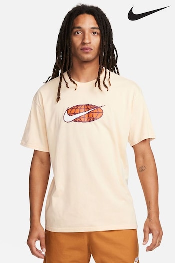 Nike washed Beige Sportswear Printed Graphic T-Shirt (N53410) | £38