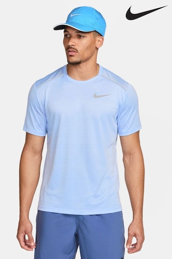 Nike Black Blue Dri-FIT Miler Running T-Shirt (N53427) | £33