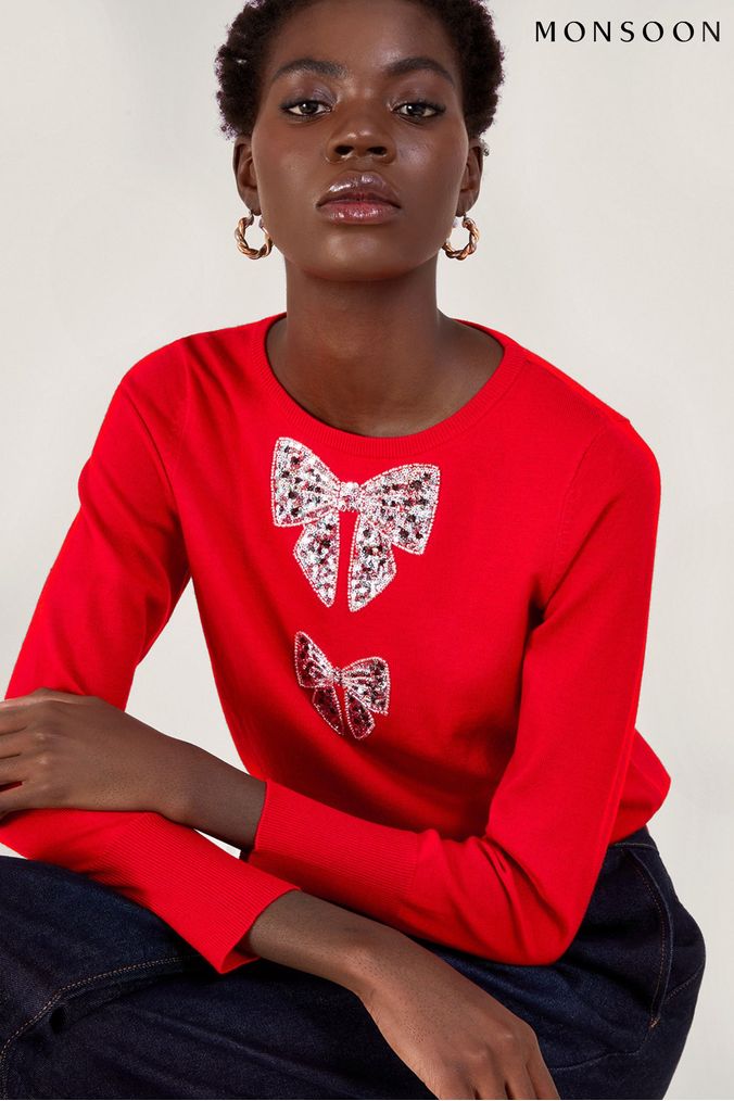 Buy Women s Long Sleeve Jumpers Red Online Next UK