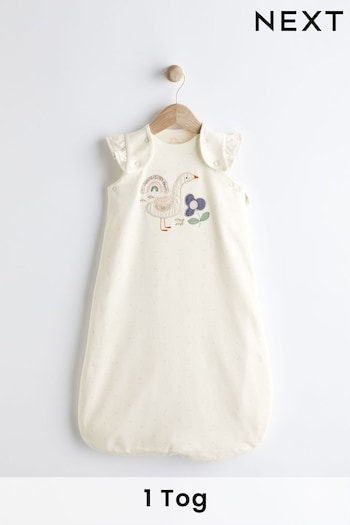 White Duck Applique 1 Tog  Baby 100% Cotton Sleep Bag (N53684) | £26 - £30