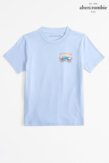 Abercrombie & Fitch Blue Hawaii Back Print T-Shirt (N53686) | £19