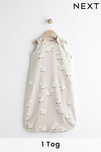 Beige Sheep Baby 100% Cotton 1 Tog Sleep Bag Small (N53745) | £24 - £28