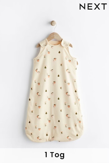 Beige Fruit Print Baby 100% Cotton 1 Tog Sleep Bag (N53746) | £24 - £28
