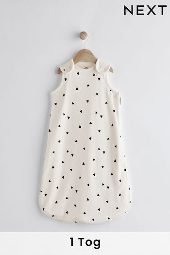 Black White Shape Baby 100% Cotton 1 Tog Sleep Bag (N53761) | £26 - £30