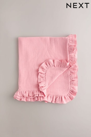 Muslin Pink Baby Blanket (N53772) | £30