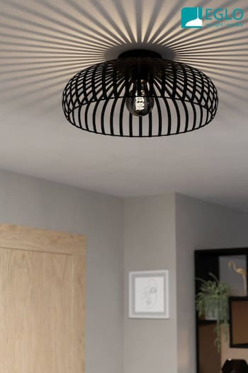 Eglo Black Mogano 3 Wireframe Flush Ceiling Light (N53975) | £80