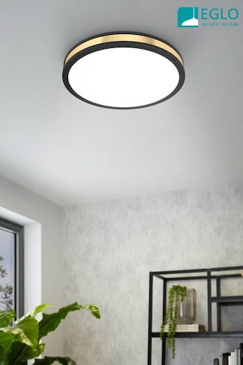 Eglo Black Pescaito LED Flush Round Ceiling Light (N53978) | £40
