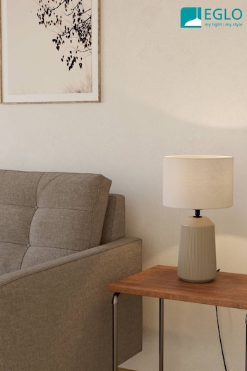 Eglo Natural Capalbio Ribbed Table Lamp (N53990) | £60