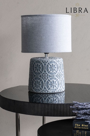 Libra Interiors Grey Vedder Concrete Lamp (N54133) | £57