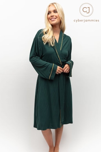 Cyberjammies Green Jersey Short Dressing Gown (N54156) | £35