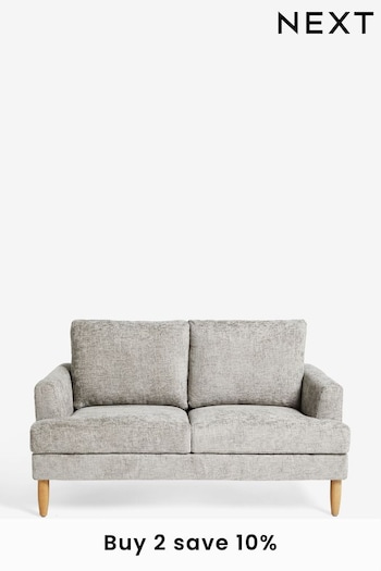 Chunky Chenille Light Grey Murphy Compact 2 Seater Sofa In A Box (N54197) | £465