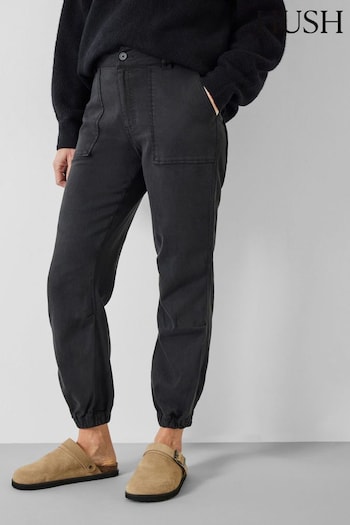 Hush Black Riley Washed Cargo Trousers (N54211) | £85