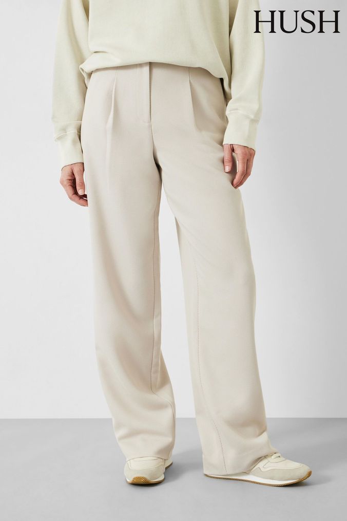 Cream sales casual trousers