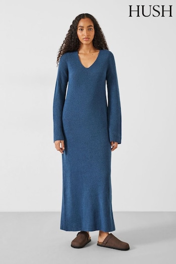 Hush Blue Uralla Knitted Dress (N54213) | £99