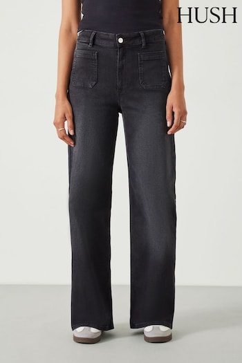 Hush Black Rowan Flared Jeans Womens (N54215) | £89