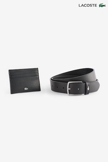 Lacoste Leather Black Belt (N54219) | £90