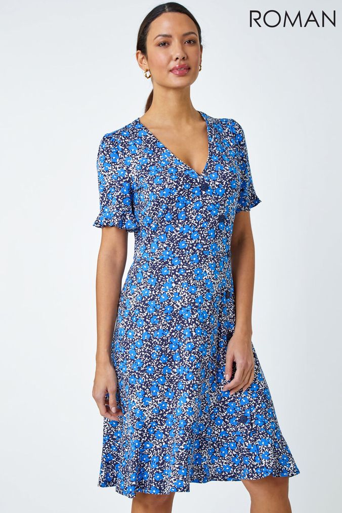 Buy Women s Tea Dress Short Sleeve Dresses Online Next UK
