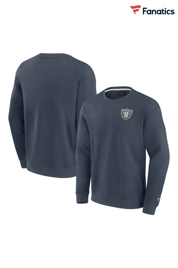 Fanatics Grey NFL Las Vegas Raiders Terrazzo Fleece Crew Sweatshirt (N54302) | £55