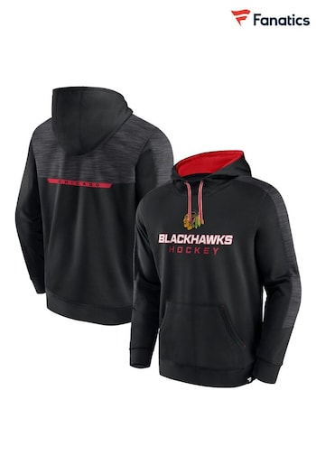 Fanatics NHL Chicago Blackhawks Pullover Fleece Black Hoodie (N54303) | £55