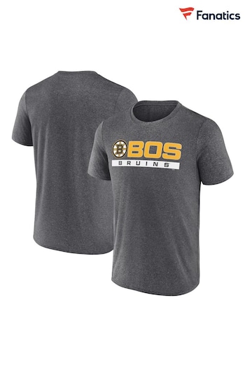 Fanatics Grey NHL Boston Bruins Short Sleeve T-Shirt (N54323) | £28