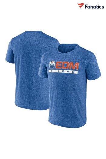 Fanatics Blue NHL Edmonton Oilers Short Sleeve T-Shirt (N54326) | £28