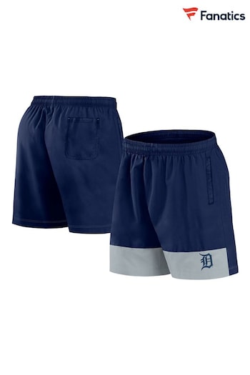 Fanatics Blue Detroit Tigers Woven Swim Shorts (N54329) | £35