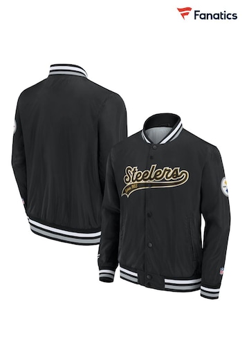 Fanatics NFL Pittsburgh Steelers Sateen Black Jacket (N54336) | £80