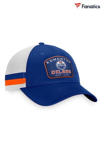 Fanatics Blue NHL Edmonton Oilers Fundamental Structured Trucker Hat (N54337) | £25