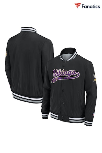 Fanatics NFL Minnesota Vikings Sateen Black Jacket (N54352) | £80