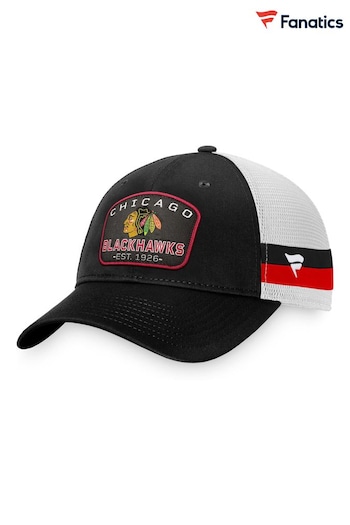 Fanatics NHL Chicago Blackhawks Fundamental Structured Black Trucker Hat (N54356) | £25