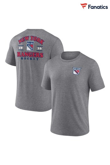 Fanatics Grey NHL New York Rangers Heritage Triblend T-Shirt (N54406) | £30