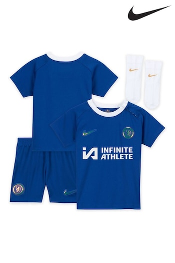 Nike store Blue Chelsea big Stadium Sponsored 2023-24s Kit Infants (N54489) | £50