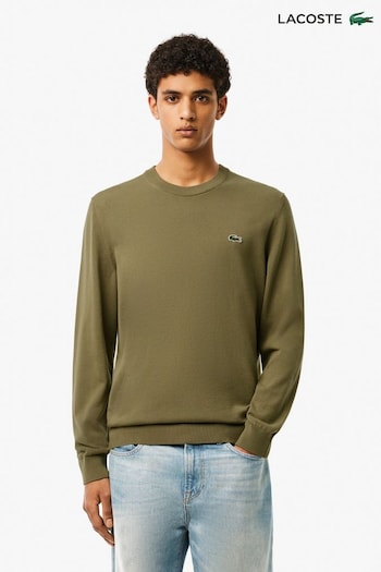 Lacoste Green Cotton Crew Neck Jumper (N54500) | £110