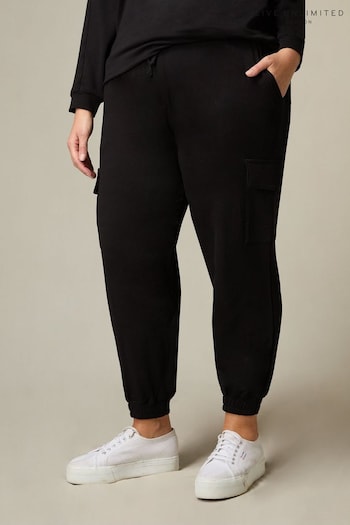 Live Unlimited Curve Jersey Cargo Black Trousers (N54529) | £69