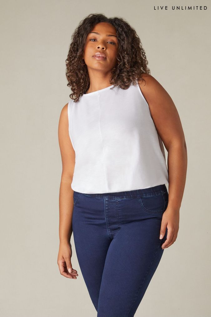 Buy Women s Vests White 100 Cotton Tops Online Next UK