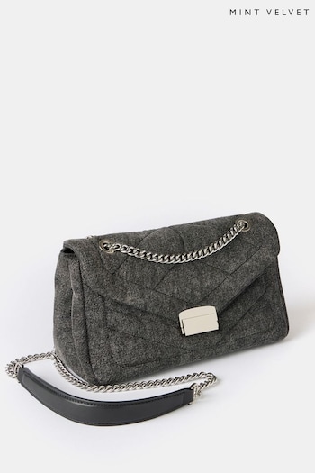 Mint Velvet Grey Denim Shoulder Bag (N54705) | £109
