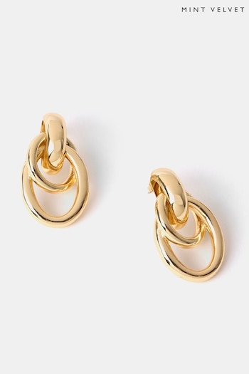 Mint Velvet Gold Tone Link Earrings (N54726) | £29