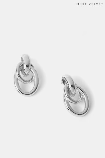 Mint Velvet Silver Tone Multi Hoop Stud Earrings (N54727) | £29