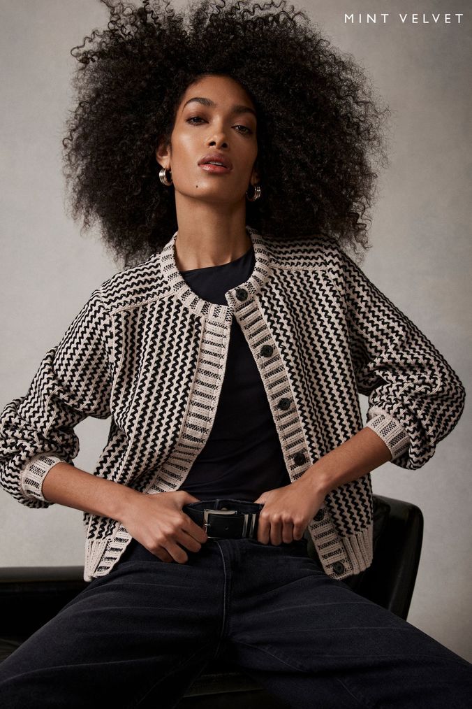 Mint velvet discount black ottoman cardigan