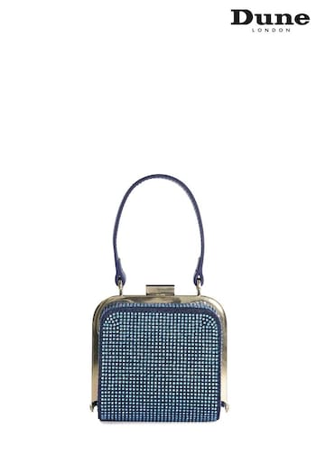 Dune London Blue Santerini Micro Frame Grab Bag (N54969) | £55