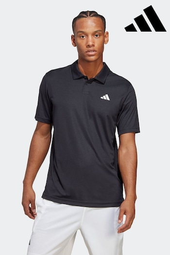 adidas indoor Black Club Tennis Polo Shirt (N55201) | £35