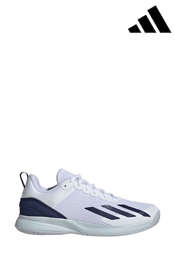 adidas White/Blue Courtflash Speed Tennis Trainers (N55209) | £70