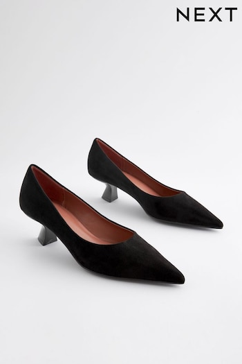 Black Extra Wide Fit Forever Comfort® Kitten Heel Court Shoes (N55223) | £29