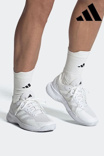 adidas White Gamecourt 2.0 Tennis Trainers (N55258) | £60