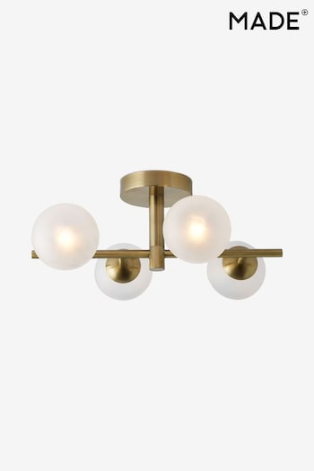 MADE.COM Brass Isia Bathroom Flush Light (N55328) | £139