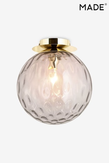 MADE.COM Brass/Grey Flush Ceiling Fitting Ilaria Bathroom Light (N55329) | £89