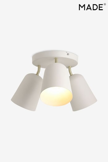 MADE.COM White Norah 3 Light Spotlight (N55335) | £89