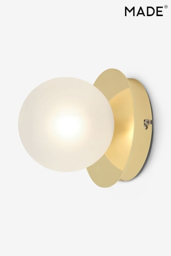 MADE.COM White Boll Wall Light (N55343) | £39