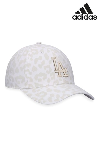 adidas White MLB Los Angeles Dodgers Snow Leopard Print Unstructured Adjustable Cap (N55495) | £20