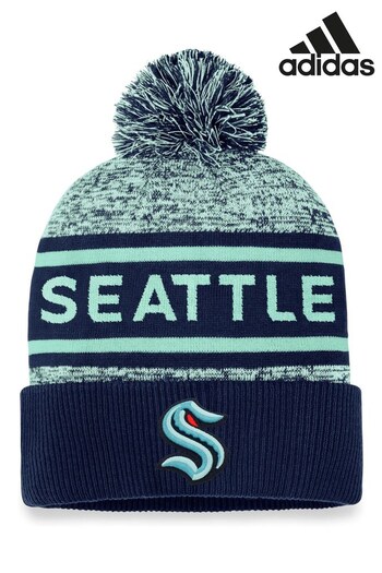 NHL Seattle Kraken Authentic Pro Rinked Cuffed Pom Knit Hat Unisex (N55502) | £25